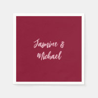 Niedlicher Minimalistischer Burgund-Rote Calligraf