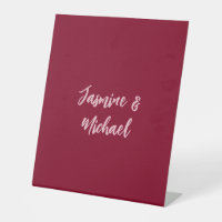 Niedlicher Minimalistischer Burgund-Rote Calligraf