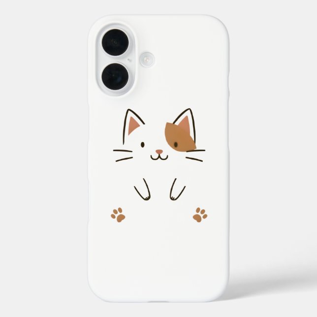 Niedlicher Minimalistischer Fall für Chat Phone Case-Mate iPhone Hülle (Rückseite)