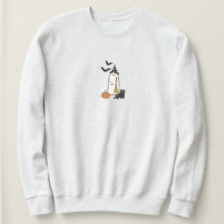 Niedlicher Minimalistischer Spooky Coquette Hallow Sweatshirt