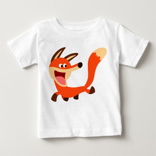 Niedlicher Mischous Cartoon Fox Baby T - Shirt (Vorderseite)