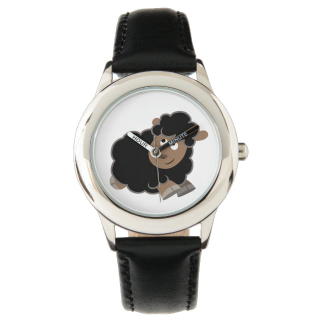 Niedlicher Mischvivous Cartoon Sheep Watch Armbanduhr (Vorderseite)