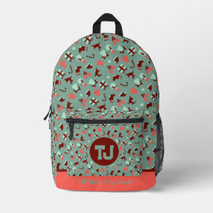Niedlicher Mit Monogramm Backpacker Bedruckter Rucksack