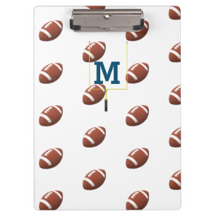 Niedlicher Mit Monogramm Fußball Klemmbrett