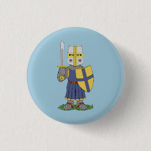 Niedlicher mittelalterlicher Ritter Button
