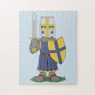 Niedlicher mittelalterlicher Ritter Puzzle