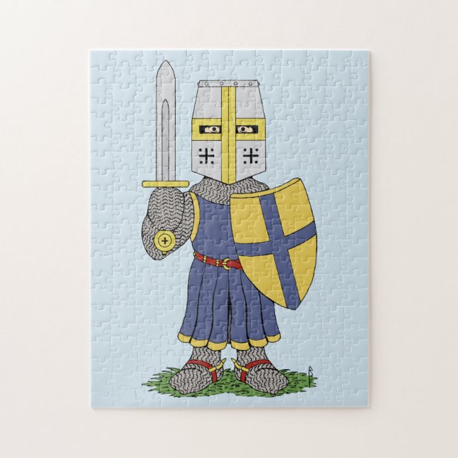 Niedlicher mittelalterlicher Ritter Puzzle (Vertikal)
