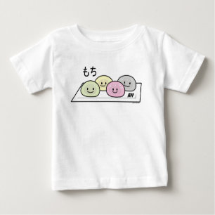 Niedlicher Mochi-Eiskremkuchen Japanischer grüner  Baby T-shirt
