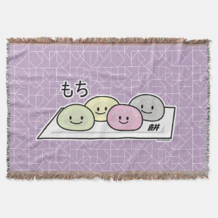 Niedlicher Mochi-Eiskremkuchen Japanischer grüner Decke