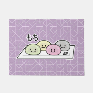 Niedlicher Mochi-Eiskremkuchen Japanischer grüner Fußmatte