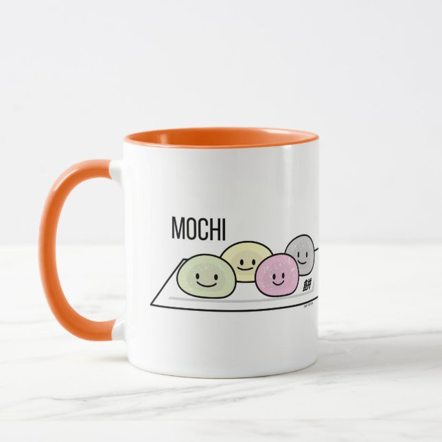 Niedlicher Mochi-Eiskremkuchen Japanischer grüner  Tasse (Links)