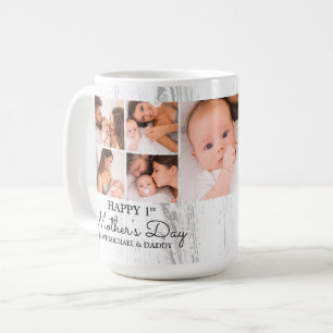 Niedlicher, moderner Fotocollage Happy First Mothe Kaffeetasse
