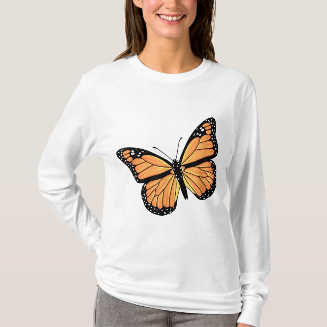 Niedlicher Monarch Butterfly Art Mendrisiotto T-Shirt (Vorderseite)