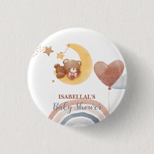 Niedlicher Mond Bärenjunge aus Afrika duschen Button