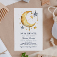 Niedlicher Mond & Sterne Babydusche