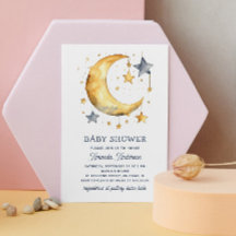 Niedlicher Mond & Sterne Babydusche