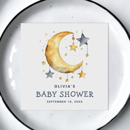 Niedlicher Mond & Sterne Babydusche Serviette
