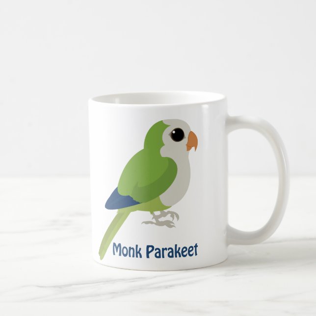 Niedlicher Monk Parakeet Tasse (Rechts)