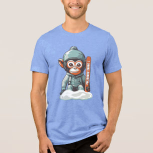 Niedlicher Monkey Palisades Tahoe Ski Tri-Blend Shirt