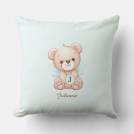 Niedlicher Monogramm Name Bear Baby Pillow Kissen
