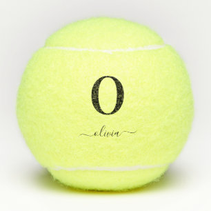 Niedlicher Monogramm-Script-Individuelle Name Pers Tennisbälle
