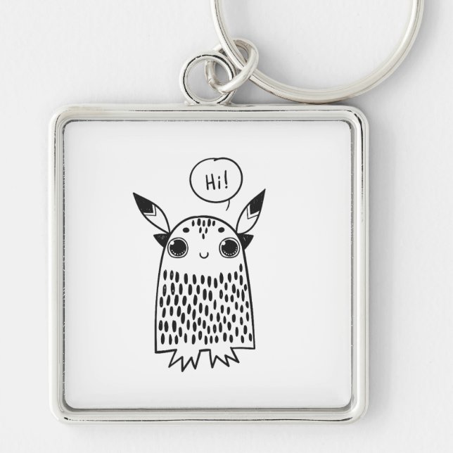 Niedlicher Monster-Cartoon Schlüsselanhänger (Vorne)