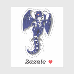 Niedlicher Monster-Drache Aufkleber