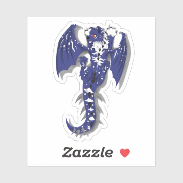 Niedlicher Monster-Drache Aufkleber (Blatt)