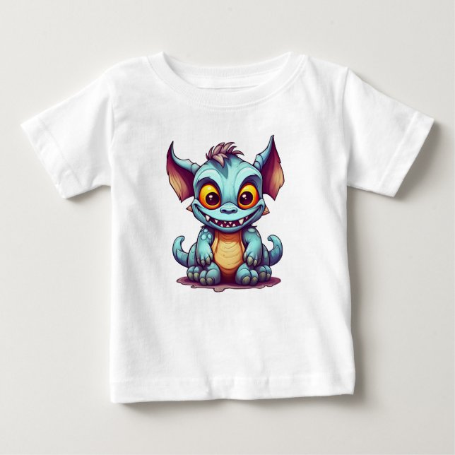 Niedlicher Monster Dragon Kleiner Tom Baby T-shirt (Vorderseite)