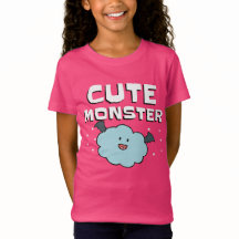 Niedlicher Monster Girls' Fine Jersey T - Shirt