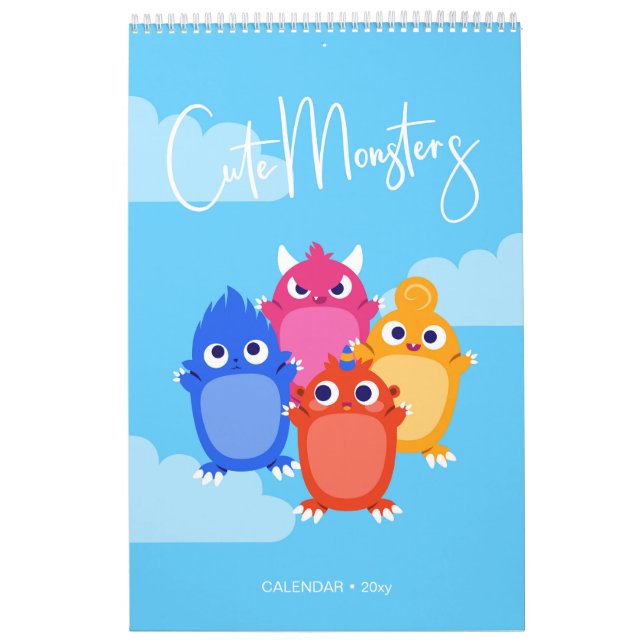 Niedlicher Monster-Kinderkalender Kalender (Titelbild)