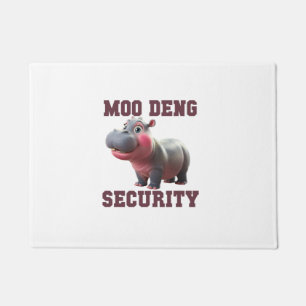 Niedlicher MOO DENG SECURITY Vater Baby Hippo Papa Fußmatte