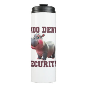 Niedlicher MOO DENG SECURITY Vater Baby Hippo Papa Thermosbecher