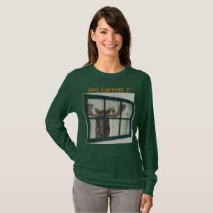 Niedlicher Moose Picture Frame in Window Got Elch? T-Shirt