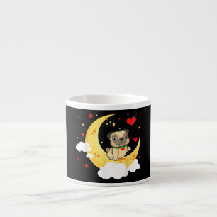 Niedlicher Mops am Mondwald Espressotasse