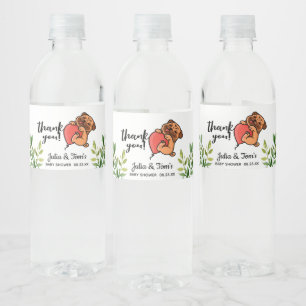 Niedlicher Mops Danke, Babydusche Wasserflaschenetikett