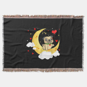 Niedlicher Mops Der Valentinstag Mops Hund Lover Decke
