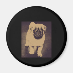 Niedlicher Mops Dog Portrait Magnet