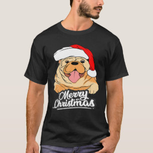 Niedlicher Mops Dog Weihnachts Pajamas mit Sants H T-Shirt