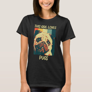 Niedlicher Mops für Mädchen Kinder Haustiere Welpe T-Shirt