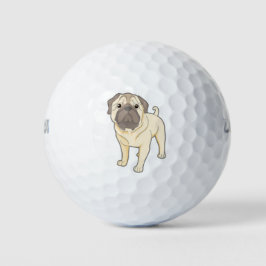 niedlicher Mops Golfball