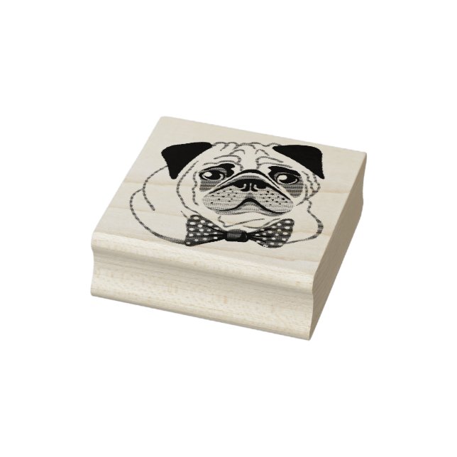 Niedlicher Mops Gummistempel (Stempel)