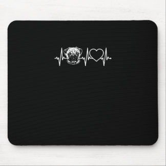 Niedlicher Mops Hund Herzschlag Lieblicher Mops Hu Mousepad