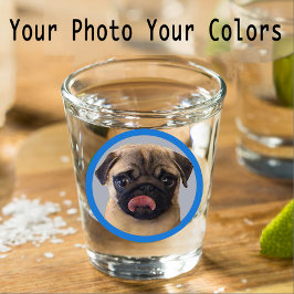 Niedlicher Mops Hund Lover Foto Blaues Kleine Gesc Schnapsglas