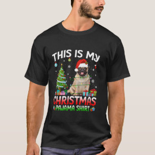 Niedlicher Mops Hund WeihnachtsLICHT Hund Lover T-Shirt