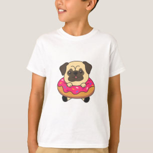 Niedlicher Mops Hund Welpen Hunde Loaf von Donut P T-Shirt