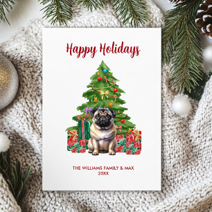Niedlicher Mops Hunde Weihnachten