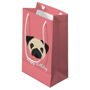 Niedlicher Mops Kleine Geschenktasche Geschenktüte