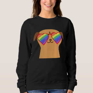Niedlicher Mops Lgbtq Pride Stuff Teens Rainbow Su Sweatshirt