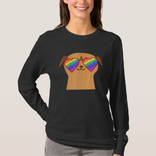 Niedlicher Mops Lgbtq Pride Stuff Teens Rainbow Su T-Shirt